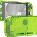 eXtremeRate Clear Lime Green DIY Replacement Shell for Nintendo Switch Lite, NSL Handheld Controller Housing with Screen Protector, Custom Case Cover for Nintendo Switch Lite - Controller Without
