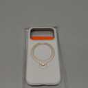 TORRAS Q3 Silicone 360 Spin for iPhone 17 Pro Case with Stand, Fit for MagSafe, Magnetic Ring Kickstand with Camera Control, Liquid Silicone Rubber Soft Phone Case for iPhone 17 Pro 6.3'', Light Ivory