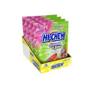 HI-CHEW Sweet and Sour Mix Bulk, Watermelon Lemon Grapefruit, 220+ Pieces, 4 Stand Up Pouches, 12.7oz each - Unique Fun Soft & Chewy Easter Candy - Juicy Fruity Flavors - Individually Wrapped Candy,BBD: 01/25/2027