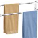 Stainless Steel Double Towel bar,adjustable16-28IN Double Towel Racks for Bathroom Wall Mounted,Suitable for Bathrooms and Kitchens