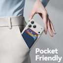 for MagSafe Wallet, 5 Card Holder with Stand, Magnetic Phone Wallet Stand for iPhone 17/16/15/14/13/12 Pro Max Air Plus Series, RFID Blocking Vegan Leather,Navy Blue