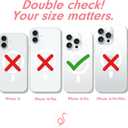 2 x Crossbody Case for iPhone 16 Pro - Black with Stylish Silver Detachable Chain - Big Bow