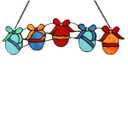 Amazon.com: HomeBeauty PA0018 Colourful Eggs Stained Glass Window Hanging,Tiffany Style Panel Handcrafted Ornament for Easter Holidays Party ...
