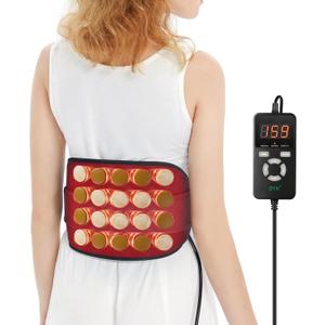 UTK Heating Pad for Back Pain Relief, Far Infrared Heating Pads with 20 Natural Jade Stones, Heating Fast, Hot Enough, Auto Shut Off, Smart Controller, 55'' Large Size Heat Pad for Back (3.16 Inch (Pack of 1))