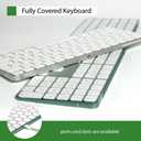 2 x Universal KeyboardCap. Fully Covered Flat Style 0.025mm Waterproof Anti-Dust Desktop Keyboard Cover with Numeric Hospital/Dentist Use (for Magic Keyboard Without Numeric Keypad)