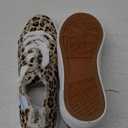 Obtaom Women's Play Fashion Sneaker White Color Washed and Leopard Canvas Slip on Shoes (5)