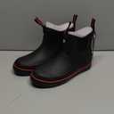 Trudave Women's Deck Boots, Anti-slip Ankle Rain Boot for Women Fishing Boots Waterproof Rubber Garden Shoes for Fishing, Farming & Outdoor Work, Size 6-11 (7, Black)