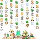 6pcs Safari Animal Theme Garlands Safari Baby Shower Decorations Jungle Party Hanging Decorations for Jungle Birthday Zoo Animal Baby Shower Supplies