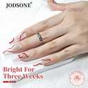4 x JODSONE Red Swirl Nail Art Liner Gel Polish,10ml Classic Color 3D Nail Art Pens Effect Nail Print Design with Thin Brush for French Tips Manicure Painting DIY at Home - LB03