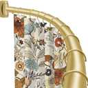 YNL Curved Shower Curtain Rod 35-82In(2.9-6.8Ft), Gold Round Rustproof Shower Rod for Bathroom Bathtub, Adjustable Arched Shower Curtain Rod, Never Rust|Extra Space|Non-Slip|Expandable|Need to Drill