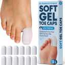Dr. Fredericks Original Soft Gel Toe Caps - 12 ct - Doctor-Developed Toe Protectors for Ingrown Toenails, Blisters, Corns & Calluses - Toe Sleeves for Pain Relief & In-Shoe Comfort - White, Large