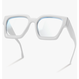 livho Oversized up to 99% Blue Light Blocking Glasses for Woman - Rectangle Fashion Glasses for Computer, Chic Preppy Frame, White  livho Oversized up to 99% Blue Light Blocking Glasses for Woman - Rectangle Fashion Glasses for Computer, Chic Preppy Frame, White