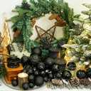 XmasExp 16ct Christmas Ball Ornaments Shatterproof Xmas Tree Hanging Balls Halloween Decorations Perfect for Holiday Wedding Christmas Halloween Decor(3.15", Black)