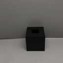 FEMELI Tissue Box Cover,Square Acrylic Tissues Paper Holder for Bathroom Bedroom Office,Black (5.5*5.5*5.5inch(L*W*H))