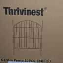 Decorative Garden Fence 24in (H) x20ft (L), 10 Pack No Dig Fence Animal Barrier for Dog, Arched Flower Bed Edging, Wire Border Panel Fencing for Yard Patio Outdoor Decor White