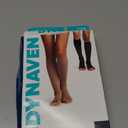 Sigvaris DYNAVEN Women's Compression Calf-High Socks 20-30mmHg - Open Toe Design for Daily Comfort & Support - Medium Short - Light Beige