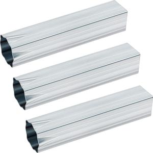 Dunzy 3 Pcs Crimped Style Baseball Ground Anchors for Baseball Bases, Silver