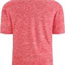 Alex Vando Mens Golf Shirt Moisture Wicking Quick-Dry Short Sleeve Casual Polo Shirts for Men (Red)