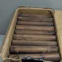 Wood Garden Edging, Natural Wooden Solid Log Fence Border Decorative for Flower Bed Barriers and Landscape Fencing, 11.8 in H x 3.0 ft L, 1.9 in Diameter (4PACK)