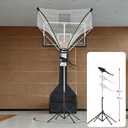 Basketball Rebounder 180 Rotating Universal Fit for All Rims, 86" Wide Net Return System, Portable Shooting High-Efficiency Training & Trainer for Solo Practice