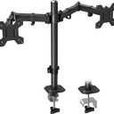 MOUNTUP Dual Monitor Desk Mount, Max 32 Inch up to 17.6lbs, Fully Adjustable Dual Monitor Arm for 2 LCD Screens, Double Monitor Stand with C-Clamp and Grommet Base