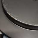 COVLON Drink Table, Carved Table Top Martini Table, Small Side Table, Weighted Base Pedestal Table for Living Room, Bedroom, Bathroom, Brown