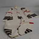 ebossy Women's Vintage Open Front Knit Striped Maxi Long Cardigan Sweater with Pockets XS