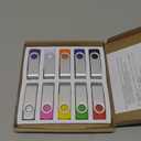 Aiibe 10 Pieces 32GB USB Flash Drive 10 Pack USB 2.0 Memory Stick Thumbdrives (Mix Colors : Black Blue Red Green Orange White Yellow Pink Purple Silver)