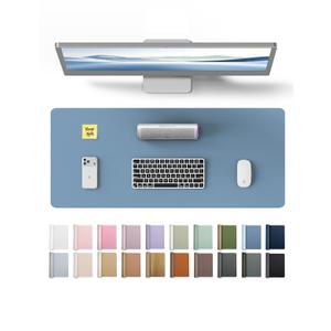 YSAGi Leather Desk Protector, Office Mat, Large Mouse Mat, Non-Slip PU Leather Blotter, Laptop Desk Mat, Waterproof Writing Pad for Office and Home(Blue, 40" x 24")