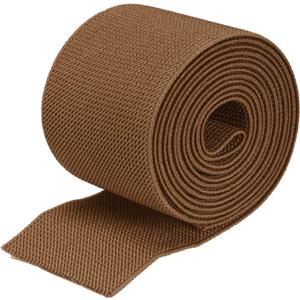 MECCANIXITY Twill Wide Elastic Band Double-Side 3 inch Flat 2 Yard Woven Elastic Band Knit Elastic Spool Heavy Stretch Strap Brown for Sewing, Waistband
