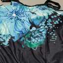 Arolina Plus Size Tankini Tops for Women with Bulit in Bra Modest Blouson Swimwear Swim Top 2026 Blue Flowers (18W)