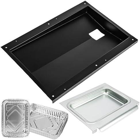 Uniflasy 69804 Grease Tray with 67047 Catch Pan for Weber Spirit 300 Series Gas Grills,Spirit E310 E320 E330 S310 S320 S330 Grills,Drip Tray with 10 Pack Aluminum Foil Liner,Replace Weber 69804 67047 | Spirit E310 E320 E330 S310 S320 S330 Grills,Drip