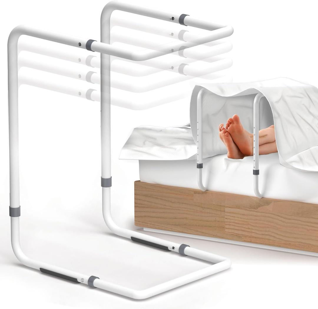 JJ CARE Blanket Lifters for Feet - Steel and Aluminum Blanket Lifter for Foot of Bed - Adjustable Blanket Lifter 20 to 28 inches for Elderly, Foot Cramping, Surgery Recovery, and Arthritis (Regular)