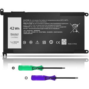 42Wh WDX0R Laptop Battery Replacement for Dell Inspiron 13 15 5000 7000 Series 5378 5379 5565 5567 5570 5579 7378 7569 7573 7579, Latitude 3500 3580 3590 3400 3480 3490 3189 3390 P58F P66F P75F