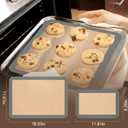 Silicone Baking Mat, 3 Pack Reusable Baking Sheet, Non-Stick Food Safe Silicone Mats for Baking for Making Cookies Macaroons Bread, Baking Supplies Accessories, 2 Half Sheets & 1 Quarter Sheet