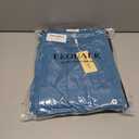 Ekouaer 2 Pack Women's Ribbed Knit Pajama Set with Pockets Long Sleeve PJs V Neck Soft Loungewear Loose Matching Outfits Set Black and Lake Blue S