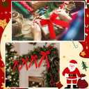 Riceshoot 30 Pcs Red Bow Valentines Decoration, 11 x 6.3 Inch Large Velvet Bows for Valentines Tree Gift Ribbon Garland Ornaments for Wreath Crafts Wedding Christmas Party