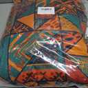 Stretch Couch Covers for 4 Separate Cushion Couch Sofa-Floral Printed Couch Sofa Cover,Washable Sofa Slipcover,Pet Friendly Furniture Protector with Elastic Bottom,Universal Fit for Home(Couch,Cover) (X-Large, Block Pattern+orange)