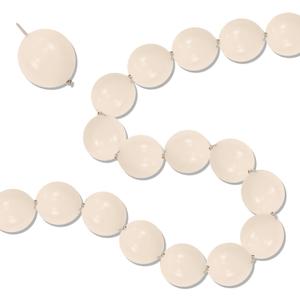 White Sand Linking Balloons, 100PCS 6 Inch Small Ivory Quick Link Balloons for Making Balloon Wall Heart Arch, Tails Balloon for Wedding Birthday Baby Shower Engagement Graduation Party Decorations