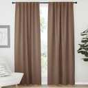 NICETOWN Blackout Curtain Panel for Living Room - (Cappuccino Color) 52 inches Wide by 84 inches Long, 2 Panels Set, Insulated Room Darkening Window Drapes