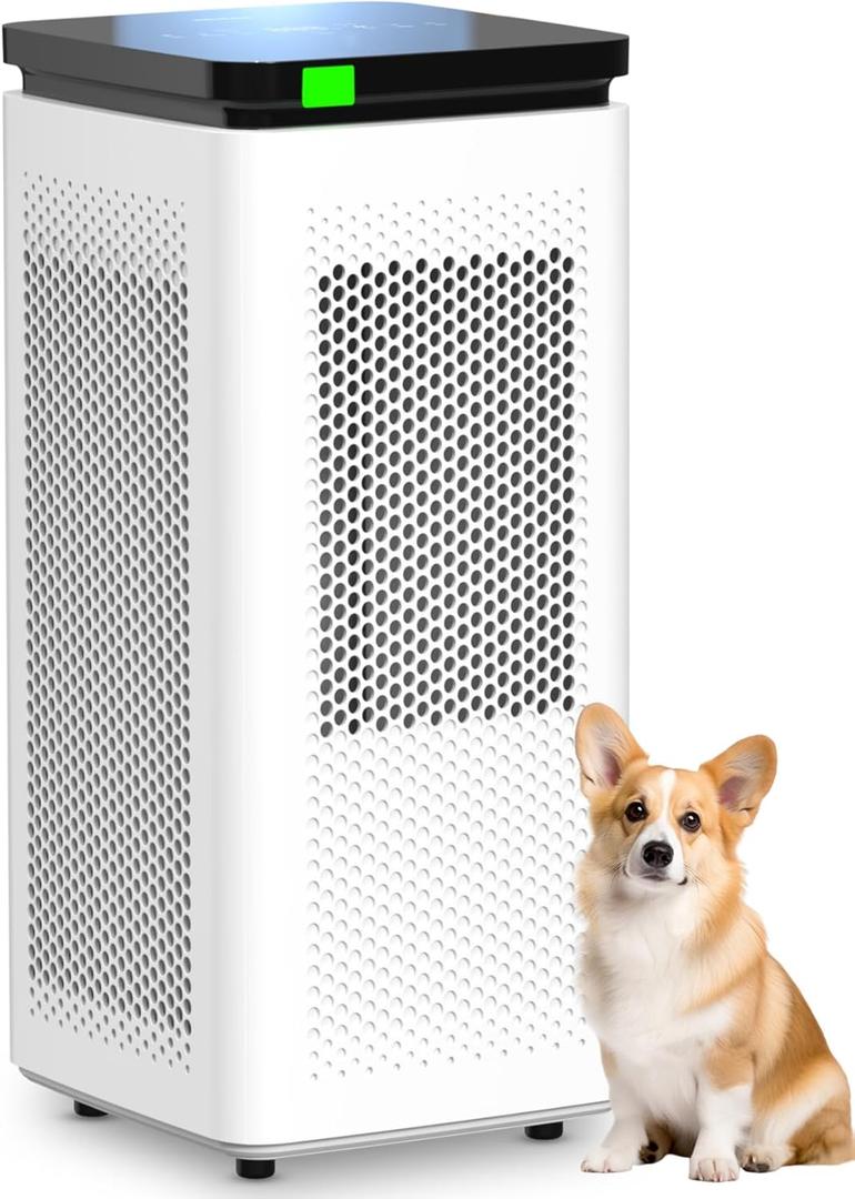 Air Purifiers for Home Large Rooms up to 3500 Ft, H13 True HEPA 0.1 Micron 99.97% Filtration with Carbon Filter, 235 CFM CADR, for Pollen, Pet Odor, Smoke, VOCs, 30dB Sleep Mode, PM2.5 Display