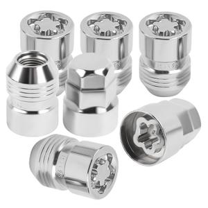 M121.25 Wheel Locking Nuts, Height 1.27" Cone Seat Replacement for GR86 EX35 EX37 M56-5 Locks and 2 Key,Anti-Theft Tire Lock Nut