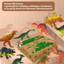 Zippytots Dinosaur Toys for Kids 3-5, 10 PCS Realistic Plastic Dinosaur Figure Toy Set Including T-Rex, Stegosaurus, Spinosaurus, Ideal Gift for Toddle