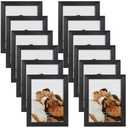 5x7 Picture Frames (12 Pack, Black) Simple Designed Photo Frame for Wall Mount & Table Top Display, Set of 12 Classic Collection