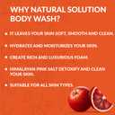 Natural Solution Body Wash, Formulated with Organic Blood Orange Extracts with Himalayan Pink Salt, Revitalizes & Refreshing Your Skin, 17 fl oz/Each Pack of 3