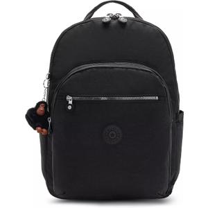 Kipling Women's Seoul Extra Large 17 Laptop Backpack, Durable, Roomy with Padded Shoulder Straps, Bag (True Black 2)