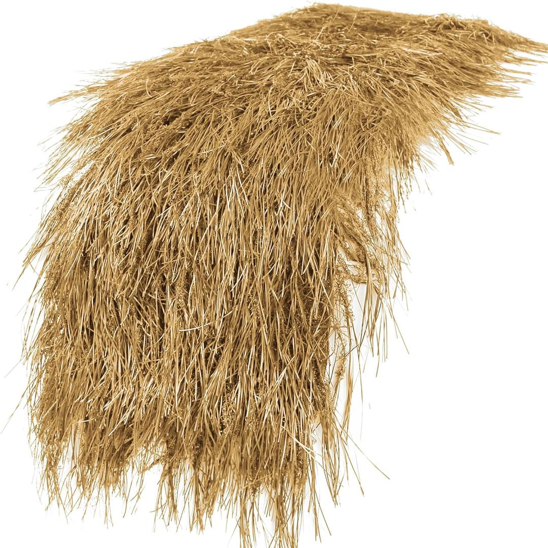 XLX TURF Faux Thatch Straw Table Runner 13 X 36 Inch, Yellow Hay Grass Table Centerpiece Decor Tiki Mexican Tropical Western Jungle Birthday Party Event, Home DIY Crafts