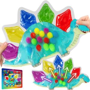 2 x Dinosaur Sensory Toys for Toddlers 3-5 Travel Toys Color Sorting Matching Activities Preschool Toddler Car Activities Quiet Calm Down Sensory Toy Gift Ready Fine Motor Toy for Toddlers Ages 3 4 5