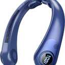 Portable Neck Fan that Blow Cold Air, LED Display, Rechargeable Hands-Free Wearable Cooling Personal Fan, 5 Speed, Neck Support, Bladeless Neck Air Conditioner, Gifts for Women/Men, Hot Flashes