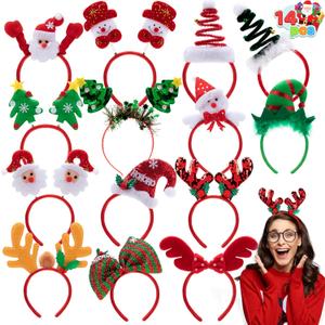 JOYIN 14 PCS Christmas Headbands with Different Designs Party Holiday Headbands for Kids Women Men Christmas Holiday Parties Favors (ONE Size FIT ALL)
